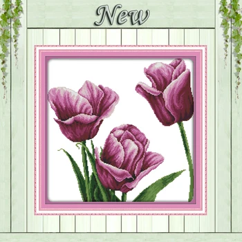 Purple tulip flowers home Decor painting counted printed on canvas DMC Set 11CT 14CT DIY needlework embroidery Cross Stitch kits
Purple tulip flowers home Decor painting counted printed on canvas DMC Set 11CT 14CT DIY needlework embroidery Cross Stitch kits