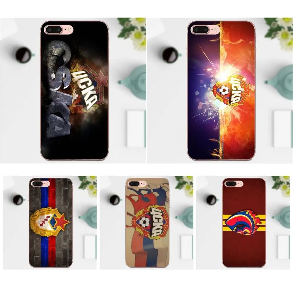 

Soft Case Coque Cover For Apple iPhone 4 4S 5 5C 5S SE 6 6S 7 8 Plus X XS Max XR Logo Moscow Cska