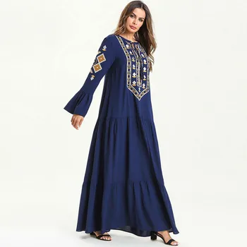 Muslim Middle East Embroidered Stitching Dress Abaya Dubai Islamic Clothing Women Moroccan Kaftan Arab Maxi Dress Jilbab M-4XL
Muslim Middle East Embroidered Stitching Dress Abaya Dubai Islamic Clothing Women Moroccan Kaftan Arab Maxi Dress Jilbab M-4XL