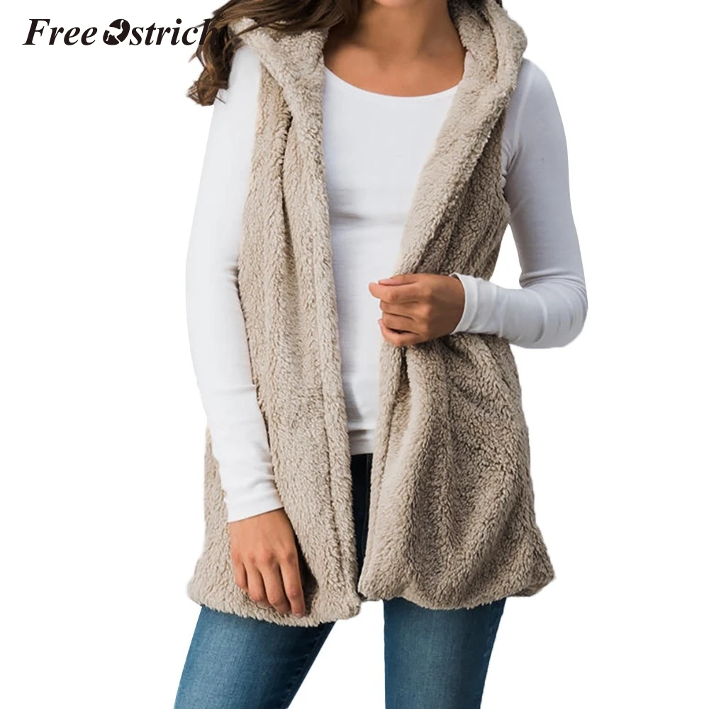 Free Ostrich vest women plus size solid Open stitch Hooded faux fur chalecos para mujer colete feminino kamizelka damska N30
Free Ostrich vest women plus size solid Open stitch Hooded faux fur chalecos para mujer colete feminino kamizelka damska N30