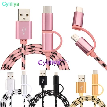 50pcs Type C and Micro USB 2 in 1 metal braided Type-C Cable Fast Charge 2A Data Sync for LG G5 S8
50pcs Type C and Micro USB 2 in 1 metal braided Type-C Cable Fast Charge 2A Data Sync for LG G5 S8