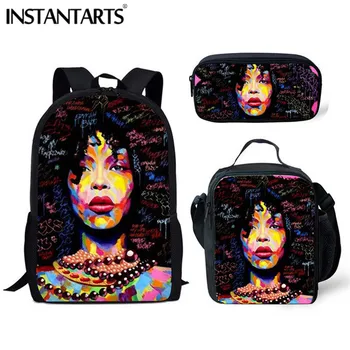 INSTANTARTS SchoolBags for Teenger Girls Printed Fashion Lady Children Bookbag Black Art African Primary School Student Backpack
INSTANTARTS SchoolBags for Teenger Girls Printed Fashion Lady Children Bookbag Black Art African Primary School Student Backpack