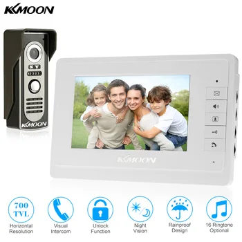 

KKmoon 7" TFT LCD Screen Video Door Phone Doorbell 700TVL CCTV Camera Security Intercom System Monitor Rainproof Night Vision