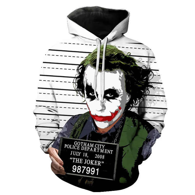 Novelty Joker Poker Men Hoodies Sweatshirts 3D Printed Funny Hip HOP Hoodies Streetwear Hooded Autumn spring Jackets Hoodies
Novelty Joker Poker Men Hoodies Sweatshirts 3D Printed Funny Hip HOP Hoodies Streetwear Hooded Autumn spring Jackets Hoodies