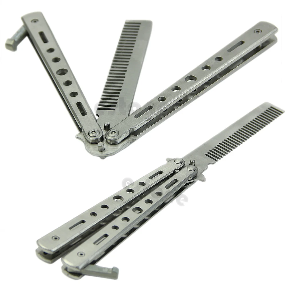 High quality Stainless Steel Practice Training Butterfly Balisong Style Knife Comb Cool Sport
High quality Stainless Steel Practice Training Butterfly Balisong Style Knife Comb Cool Sport