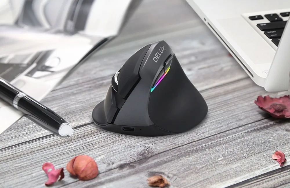 Delux M618 Mini Bluetooth+USB Wireless Mouse Silent Click for Small hand Users & Gamers 19