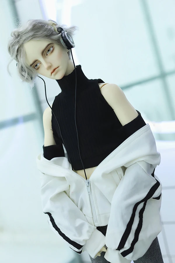 Одежда для кукол черная водолазка вязаный базовый свитер 1/3 1/4 BJD Uncle DD аксессуары