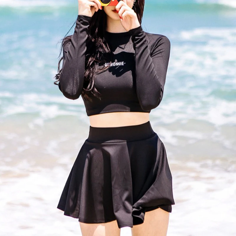 Suit Bath Women's 2019 Girls Swimsuit Padded Bikini Swimming For Women Bikinis Push Up Female Split High Waist Skirt Black Long
Suit Bath Women's 2019 Girls Swimsuit Padded Bikini Swimming For Women Bikinis Push Up Female Split High Waist Skirt Black Long
