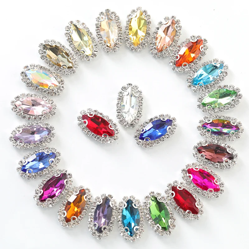 20pcs Mix color Navette Marquise Horse Eye Shape Sew On Silver Claw Rhinestones Glass Sewing Crystals for Decoration F0037
20pcs Mix color Navette Marquise Horse Eye Shape Sew On Silver Claw Rhinestones Glass Sewing Crystals for Decoration F0037