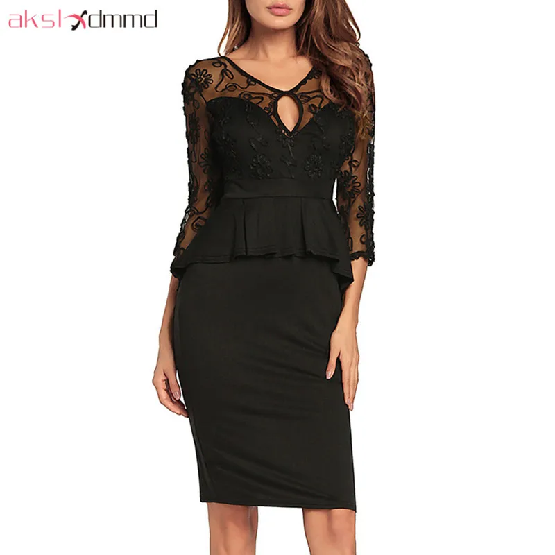 AKSLXDMMD Black Dresses Women 2019 New Spring and Summer Sexy Hollow Out Lace Bodycon Dress Female Vestidos LH1414
AKSLXDMMD Black Dresses Women 2019 New Spring and Summer Sexy Hollow Out Lace Bodycon Dress Female Vestidos LH1414