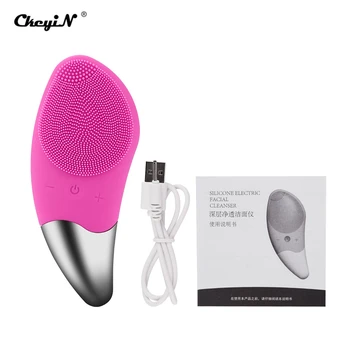 USB Rechargeable Sonic Vibration Facial Cleansing Brush Face Cleaner Silicone Blackhead Remover Deep Pore Cleaning Face Massager
USB Rechargeable Sonic Vibration Facial Cleansing Brush Face Cleaner Silicone Blackhead Remover Deep Pore Cleaning Face Massager
