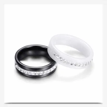2020 Fine Jewelry Ceramic ring Crystal from Swarovskis Black and white personality single row inlaid zircon jewelry Fit Lovers
2020 Fine Jewelry Ceramic ring Crystal from Swarovskis Black and white personality single row inlaid zircon jewelry Fit Lovers