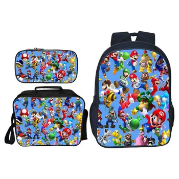 Super Mario Knapsack Students Boys Girls School Bag Surprise Gift Rucksack Fashion Backpack Men Women Travel Bags 3pcs/set
Super Mario Knapsack Students Boys Girls School Bag Surprise Gift Rucksack Fashion Backpack Men Women Travel Bags 3pcs/set