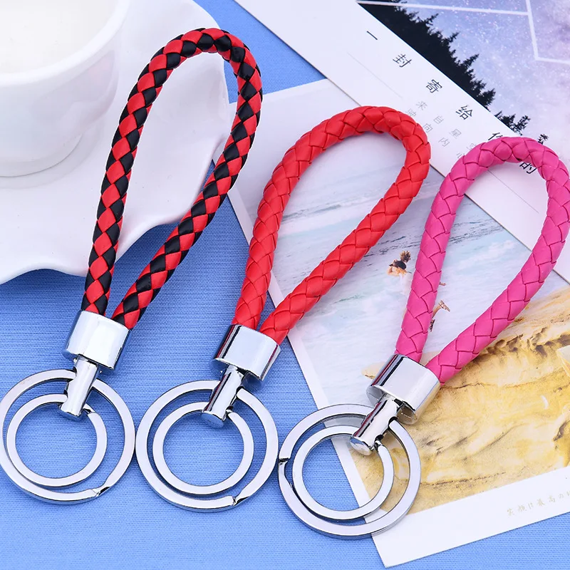 Hot Sale Top Popular Fashion Weave PU Leather Key Chains Snap Button Keychain Jewelry For Men Women Solid color Key rings YS-31
Hot Sale Top Popular Fashion Weave PU Leather Key Chains Snap Button Keychain Jewelry For Men Women Solid color Key rings YS-31