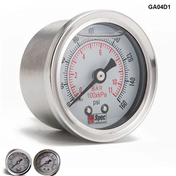 Fuel Press Pressure Regulator 1/8 Inch NPT Liquid Fill Oil Gauge Fuel Meter 0-160 psi TK-GA01
Fuel Press Pressure Regulator 1/8 Inch NPT Liquid Fill Oil Gauge Fuel Meter 0-160 psi TK-GA01