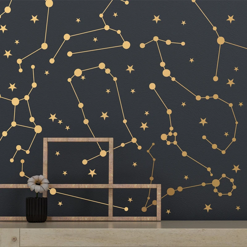 gold constellation wall decals