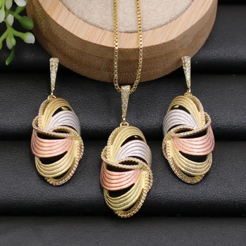 Lanyika Jewelry Set luxury Artistic Egg Shape Sandblasting Plated Necklace with Earrings for Wedding Popular Best Gifts
Lanyika Jewelry Set luxury Artistic Egg Shape Sandblasting Plated Necklace with Earrings for Wedding Popular Best Gifts