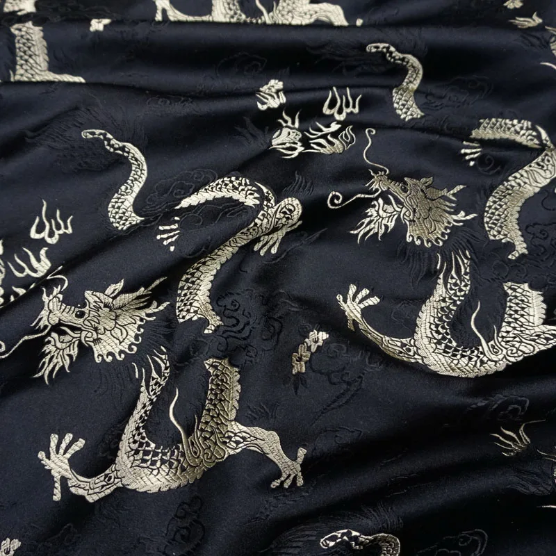 75cmx 100cm Metallic Jacquard Brocade Fabric, black dragon pattern 3D jacquard yarn dyed fabric for Womens Coat Dress Skirt
75cmx 100cm Metallic Jacquard Brocade Fabric, black dragon pattern 3D jacquard yarn dyed fabric for Womens Coat Dress Skirt