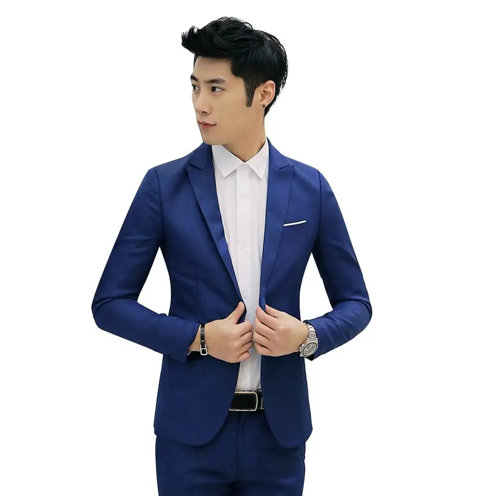 Men's Blazer Fashion One Button Suit Coat Wedding Business Casual Slim Lapel Blazer
Men's Blazer Fashion One Button Suit Coat Wedding Business Casual Slim Lapel Blazer