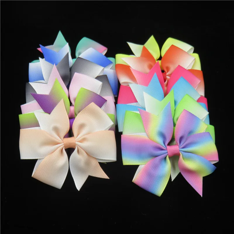1PCS Gradient Hair Hand Bohemian Bows Christmas Girls 21 colors Scrunchy Grosgrain Ribbon Hair Bow Kids Hair Accessories 2018
1PCS Gradient Hair Hand Bohemian Bows Christmas Girls 21 colors Scrunchy Grosgrain Ribbon Hair Bow Kids Hair Accessories 2018