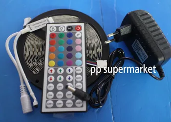 LED RGB Tape 5M/Roll 3528 SMD 300 led flexible strip string Ribbon Flexible light +44 key remote controller+2A power supply
LED RGB Tape 5M/Roll 3528 SMD 300 led flexible strip string Ribbon Flexible light +44 key remote controller+2A power supply