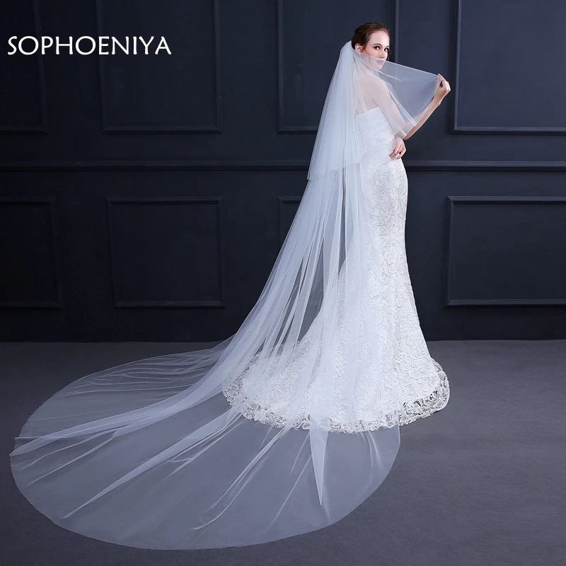 New Arrival white Ivory Long Bridal veil wedding veil Veu de noiva welon Velo voile mariage wedding accessories Cathedral veil
New Arrival white Ivory Long Bridal veil wedding veil Veu de noiva welon Velo voile mariage wedding accessories Cathedral veil