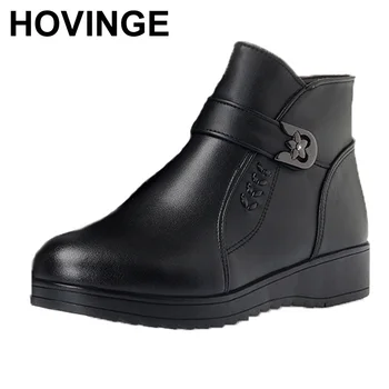 HOVINGE new winter genuine leather women's snow boots. thick warm mother wool boots. large short boots ladies shoes
HOVINGE new winter genuine leather women's snow boots. thick warm mother wool boots. large short boots ladies shoes