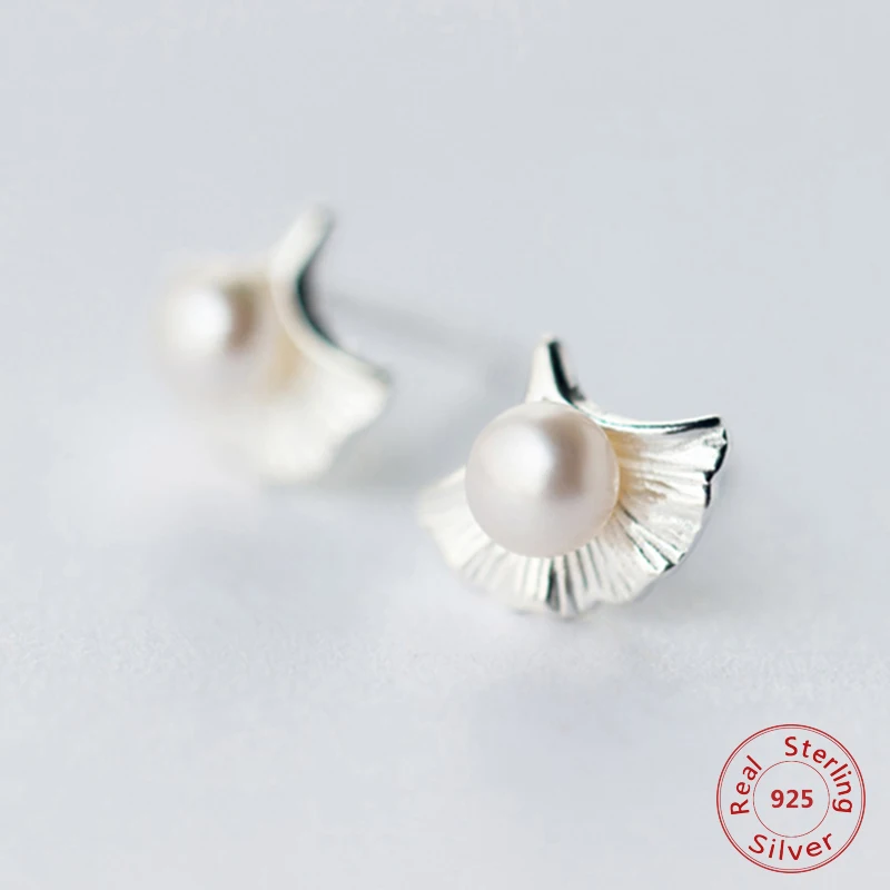 Classic Genuine 925 Sterling Silver Ginkgo Biloba Earrings Women Female Leaf Earrings Imitation Pearl Jewelry Wholesale
Classic Genuine 925 Sterling Silver Ginkgo Biloba Earrings Women Female Leaf Earrings Imitation Pearl Jewelry Wholesale