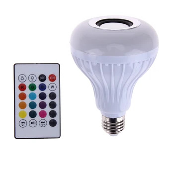 Intelligent E27 LED Bulb White+RGB Light Ball Bulb Colorful Lamp Smart Music Bluetooth 3.0 Speaker with Remote Control for Home
Intelligent E27 LED Bulb White+RGB Light Ball Bulb Colorful Lamp Smart Music Bluetooth 3.0 Speaker with Remote Control for Home