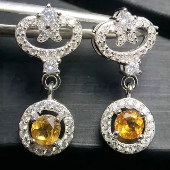 Citrine drop earring Free shipping Natural citrine 925 sterling silver Fine yellow crystal jewelry 0.2ct*2pcs gems #F19223001
Citrine drop earring Free shipping Natural citrine 925 sterling silver Fine yellow crystal jewelry 0.2ct*2pcs gems #F19223001