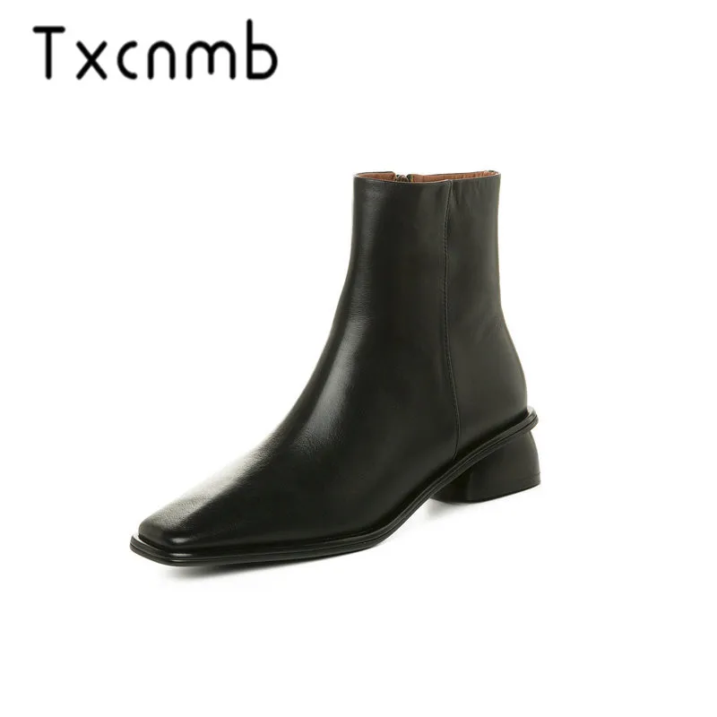 TXCNMB Boots Women Ankle Boots Genuine Leather Autumn Winter Warm High Heels Shoes Woman Party Punk Brand Ladies
TXCNMB Boots Women Ankle Boots Genuine Leather Autumn Winter Warm High Heels Shoes Woman Party Punk Brand Ladies