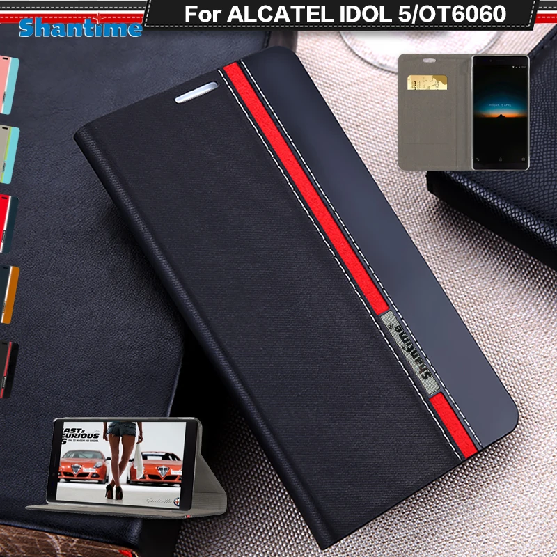 Фото Чехол-книжка для Alcatel Idol 5 кожаный чехол-кошелек чехол телефона OT 6060 2 дюйма Мягкая