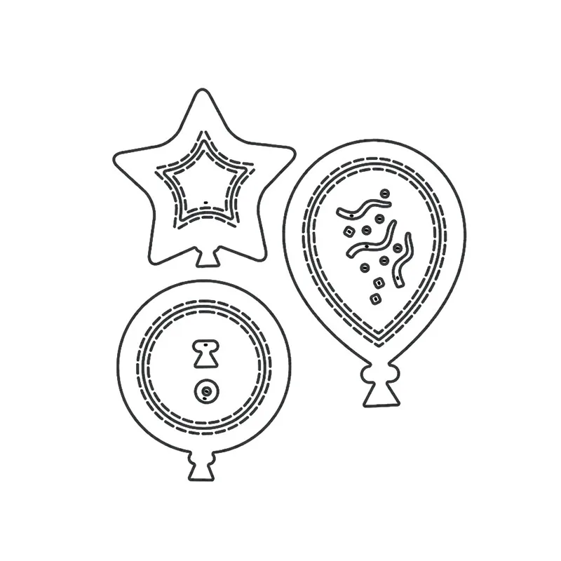 Naifumodo Balloon Trio Metal Cutting Dies Scrapbooking for Card Making DIY Embossing Cuts New Craft Dies Balloons and Stars
Naifumodo Balloon Trio Metal Cutting Dies Scrapbooking for Card Making DIY Embossing Cuts New Craft Dies Balloons and Stars
