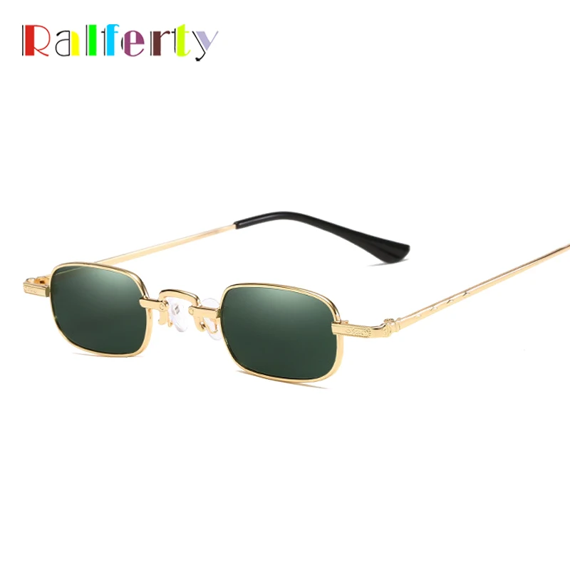 

Ralferty Narrow Sunglasses Women Small Square Metal UV400 Cool Sun Glasses Women's Vintage Retro Sunglass Female Oculos X9303