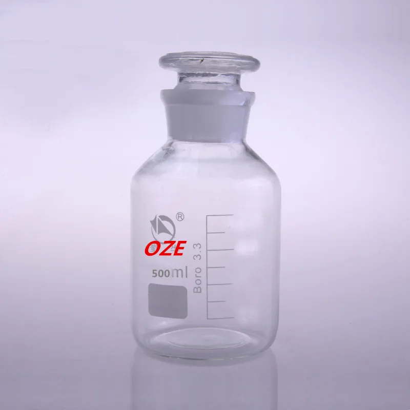 Фото 1 шт. градуированная круглая стеклянная реагентная бутылка с заземляющей