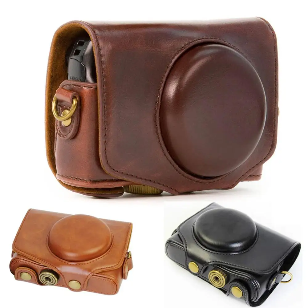 Full body Precise Fit PU leather digital camera case bag cover with shoulder strap for Canon PowerShot SX740 SX730 SX720
Full body Precise Fit PU leather digital camera case bag cover with shoulder strap for Canon PowerShot SX740 SX730 SX720