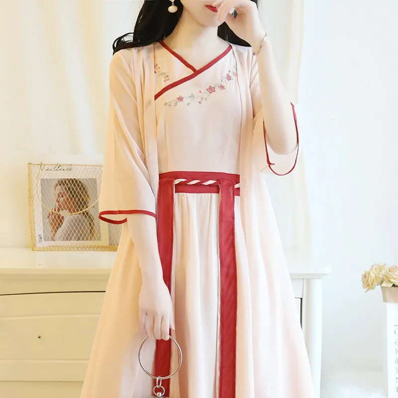 Freeshiping 2019 New Chinese style hanfu dress Leisure Vietnam womens dress chiffon embroidery
Freeshiping 2019 New Chinese style hanfu dress Leisure Vietnam womens dress chiffon embroidery