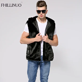 New Winter Men Faux Fur Vest Hoodie Hooded Thick Fur Warm Waistcoats Sleeveless Coat Outerwear Male Jackets Solid
New Winter Men Faux Fur Vest Hoodie Hooded Thick Fur Warm Waistcoats Sleeveless Coat Outerwear Male Jackets Solid
