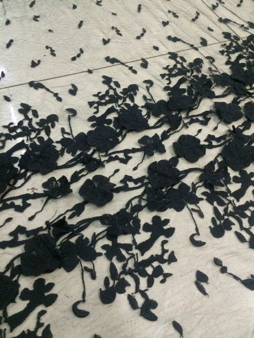 3D flower french net lace fabric Embroidered Tulle Fabric SYJ-71334 in black for sewing
3D flower french net lace fabric Embroidered Tulle Fabric SYJ-71334 in black for sewing