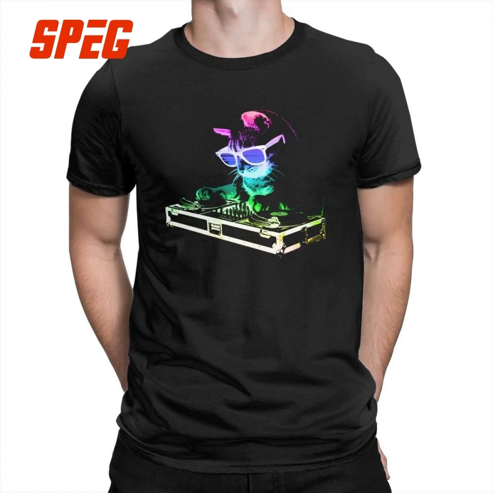 Summer Neon House Cat Rainbow DJ Kitty Light Up T Shirts for Men Casual Short Sleeve Cotton Tee Shirt Printing Plus Size
Summer Neon House Cat Rainbow DJ Kitty Light Up T Shirts for Men Casual Short Sleeve Cotton Tee Shirt Printing Plus Size