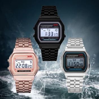 Ultra-thin F91w sports Children's electronic watches alarm children clock Stainless Steel strap men watch for kid boy girl gift 
Ultra-thin F91w sports Children's electronic watches alarm children clock Stainless Steel strap men watch for kid boy girl gift