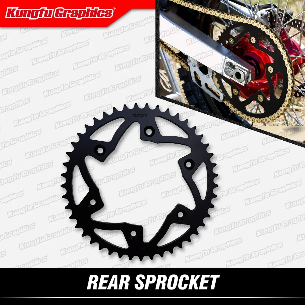 KUNGFU GRAPHICS Black Steel Sprocket Rear 45 47 49 52 T for Honda CR CRF XR 125 150 230 250 500 450 400 650 R (Chain Size 520)
KUNGFU GRAPHICS Black Steel Sprocket Rear 45 47 49 52 T for Honda CR CRF XR 125 150 230 250 500 450 400 650 R (Chain Size 520)