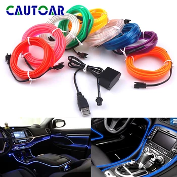 Car Light Flexible Neon Interior Lighting Decor Lamp 12V USB Cigarette Drive EL Wire Rope Tube Line LED Strip 1M/2M/3M/5M
Car Light Flexible Neon Interior Lighting Decor Lamp 12V USB Cigarette Drive EL Wire Rope Tube Line LED Strip 1M/2M/3M/5M