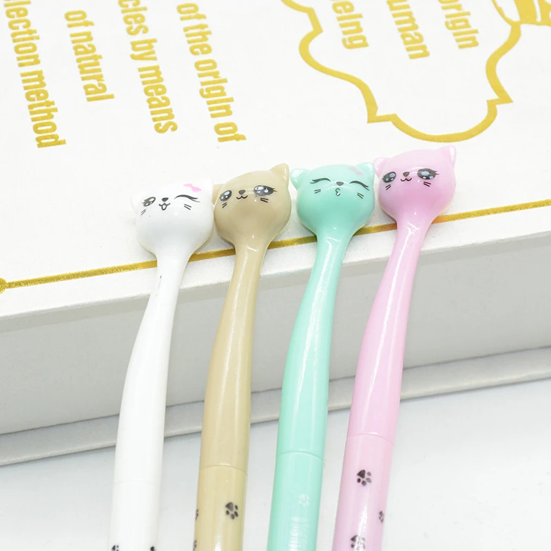 

4 Pcs/Set gel pen kawaii cute cat Creative animal 0.5mm stationery l material escolar kalem caneta papelaria przybory szkolne