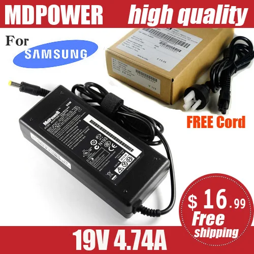 MDPOWER For samsung NP700Z5C NP900 NP900X1B NP-E3415 Notebook laptop power supply power AC adapter charger cord 19V 4.74A
MDPOWER For samsung NP700Z5C NP900 NP900X1B NP-E3415 Notebook laptop power supply power AC adapter charger cord 19V 4.74A