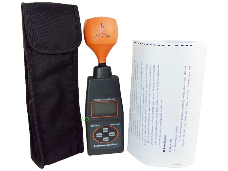 Professional Magnetic Electrosmog Meter High Frequency Radiation Field Intensity Meter Indicator EMF Tester 50MHz-3.5GHz 
Professional Magnetic Electrosmog Meter High Frequency Radiation Field Intensity Meter Indicator EMF Tester 50MHz-3.5GHz