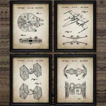 Star Wars Patent Canvas Vintage Posters Boys Wall Art Print Painting Millennium Falcon Spacecraft Retro Pictures Home Room Decor
Star Wars Patent Canvas Vintage Posters Boys Wall Art Print Painting Millennium Falcon Spacecraft Retro Pictures Home Room Decor