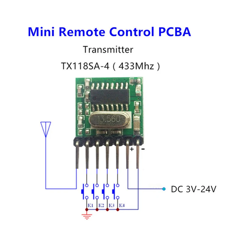 QIACHIP RF 433 Mhz 1527 Learning Code Wireless Remote Control Transmitter Module & 433.92Mhz DC 12V 24V Mini Receiver DIY kit
QIACHIP RF 433 Mhz 1527 Learning Code Wireless Remote Control Transmitter Module & 433.92Mhz DC 12V 24V Mini Receiver DIY kit
