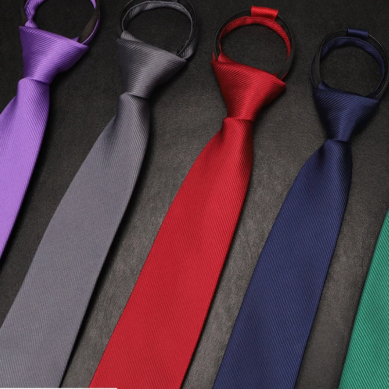 Pre-tied Neck Tie Mens Skinny Zipper Ties Red Black Blue Solid Color Jacquard Slim Narrow Bridegroom Party Dress 6cm Necktie
Pre-tied Neck Tie Mens Skinny Zipper Ties Red Black Blue Solid Color Jacquard Slim Narrow Bridegroom Party Dress 6cm Necktie
