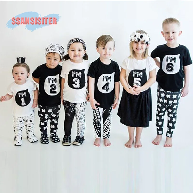 SSANSISITER Summer Kids Clothes 1-6 Years Boys Girls T Shirt Tops Tees Children T-shirts Toddler Baby First Birthday Party Wear
SSANSISITER Summer Kids Clothes 1-6 Years Boys Girls T Shirt Tops Tees Children T-shirts Toddler Baby First Birthday Party Wear
